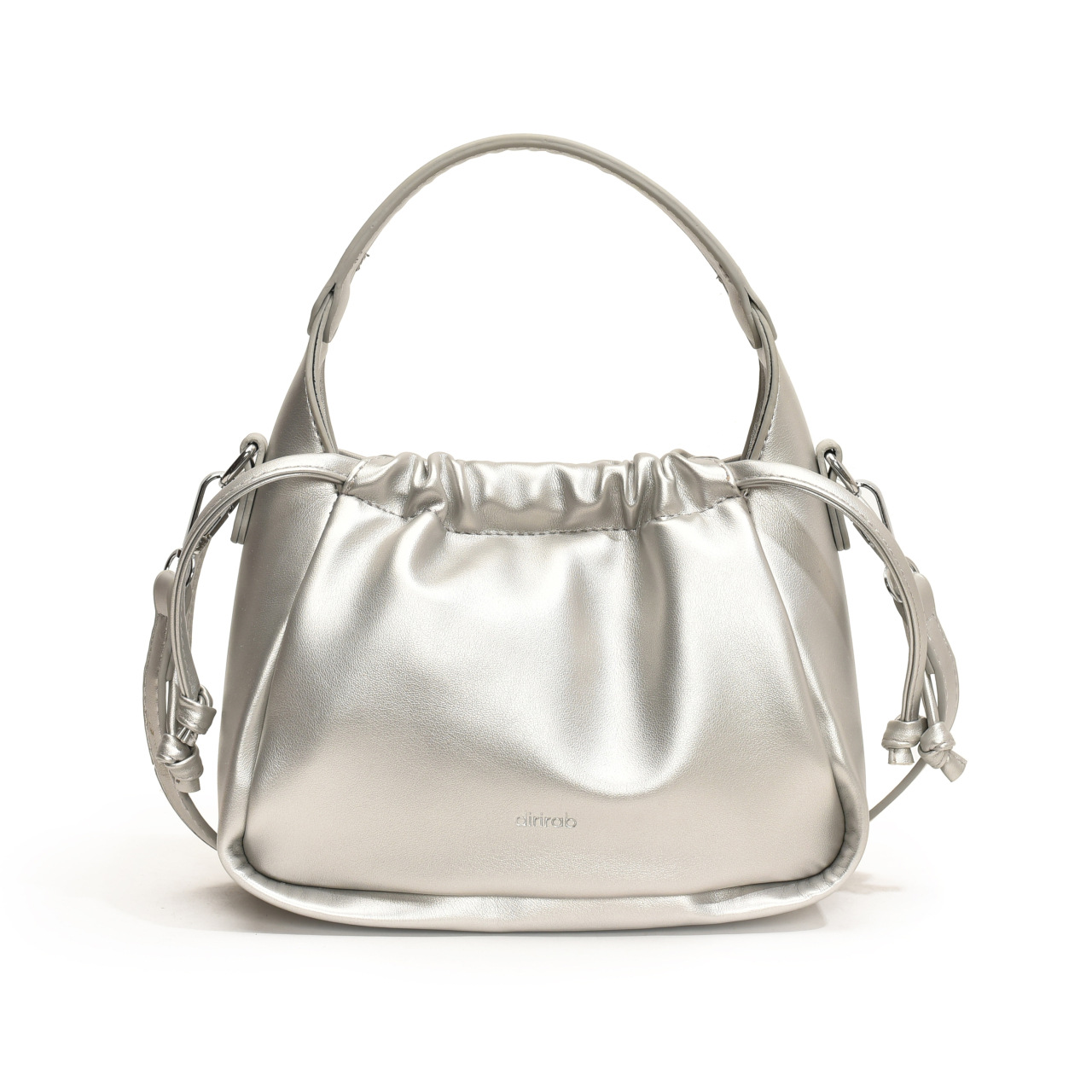 Korean version fashionable drawstring handbag for women 2024 new large capacity bucket commuting versatile shoulder_voghion.com