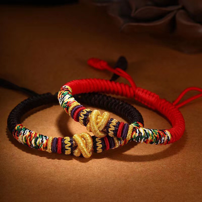 Hand-woven red rope bracelet 2024 Dragon year of birth