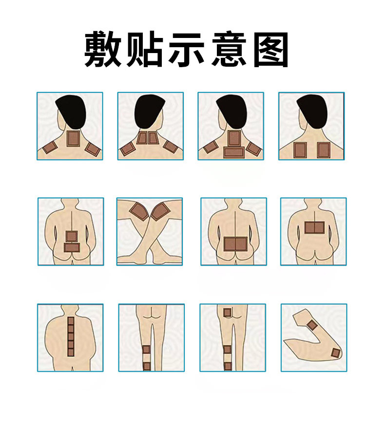Yao Benren Pain Relief Herbal Patches for Neck Waist Joint Shoulder 7cm x 10cm 8 Patches per Box preparation
