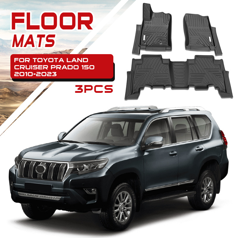 Txinrui es adecuado para Toyota Auto Overbearing Prado Cool Road Ze Auto Alfombrilla de caja trasera impermeable Alfombrilla de pie TPE moldeada por inyección