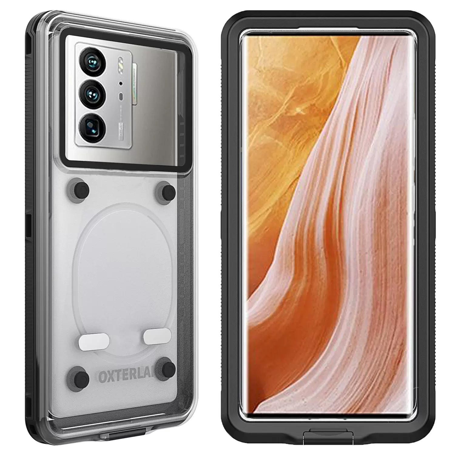 适用于中兴Axon 40 Ultra防水壳安卓手机透明手机壳Aaxon40手机套