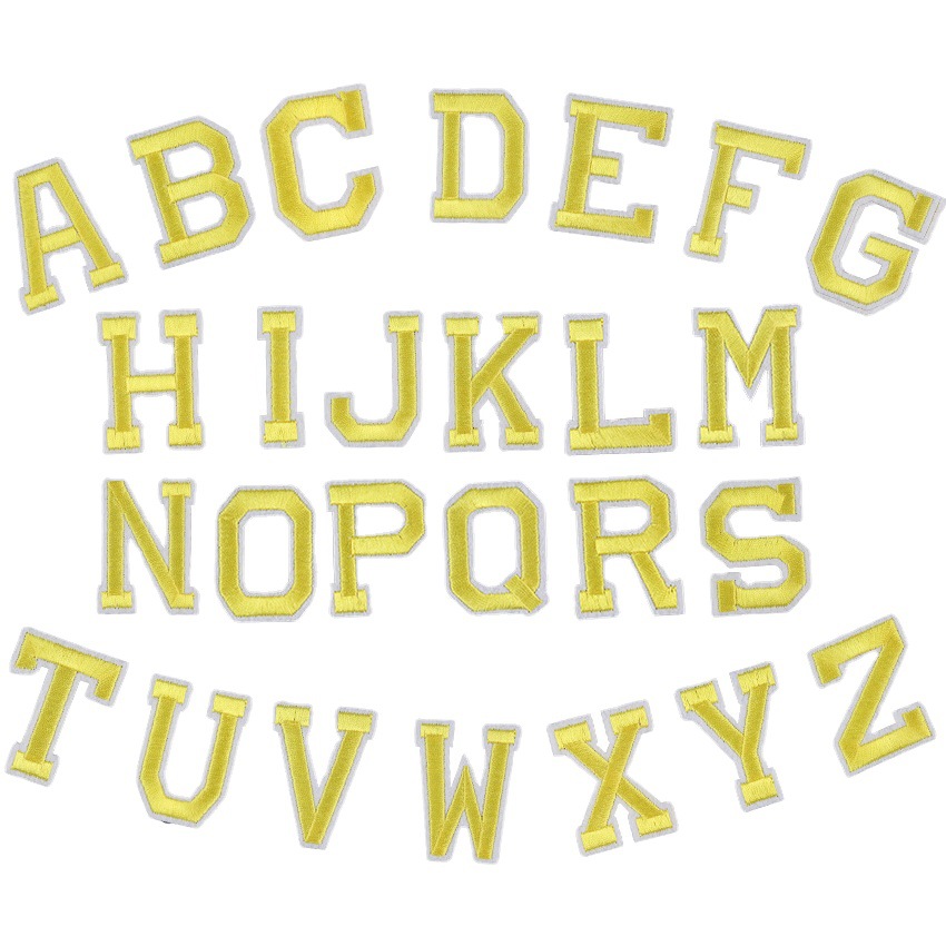 Guanze 26 colorido letras inglesas bordado pegatinas de tela planchado 10 colores opcionales ropa sombrero teléfono caso Accesorios
