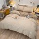 Ins-style Japanese-style Pure Washed Cotton Double Four-piece Set Class A Baby Cotton Plaid Quilt Cover Student Dormitory Three-piece Set