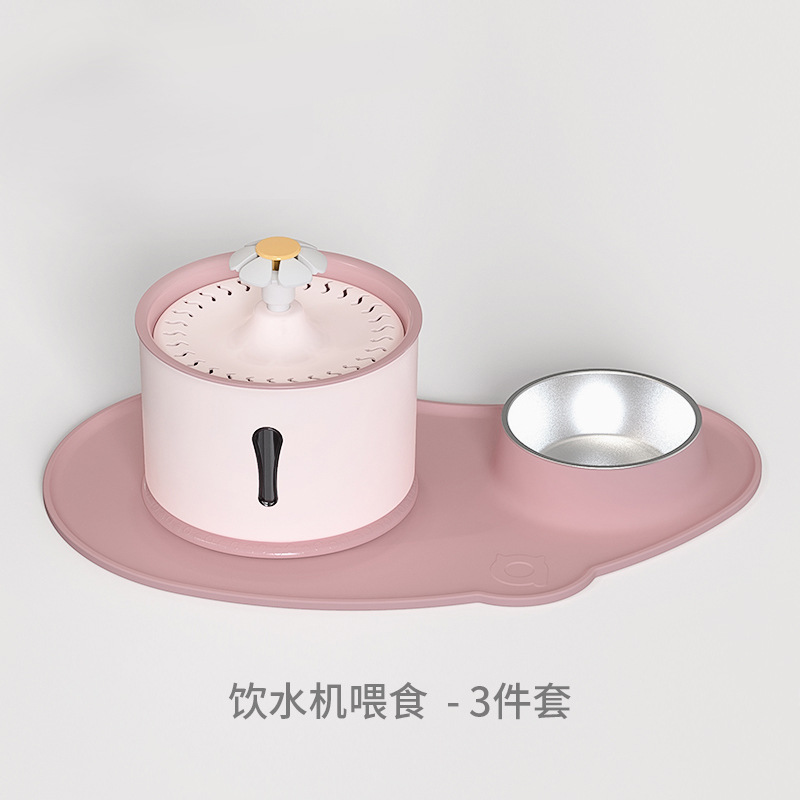 Dispensador de agua inteligente para mascotas circulación automática de agua potable Filtro de purificación Meow Bass alimentador de agua combinación de tazón de agua