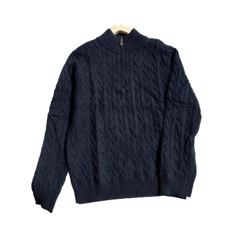 高品質/スキャン可能ラフ90ウール10カシミヤクラシックポニーウール半ジッパーセーターニット|undefined