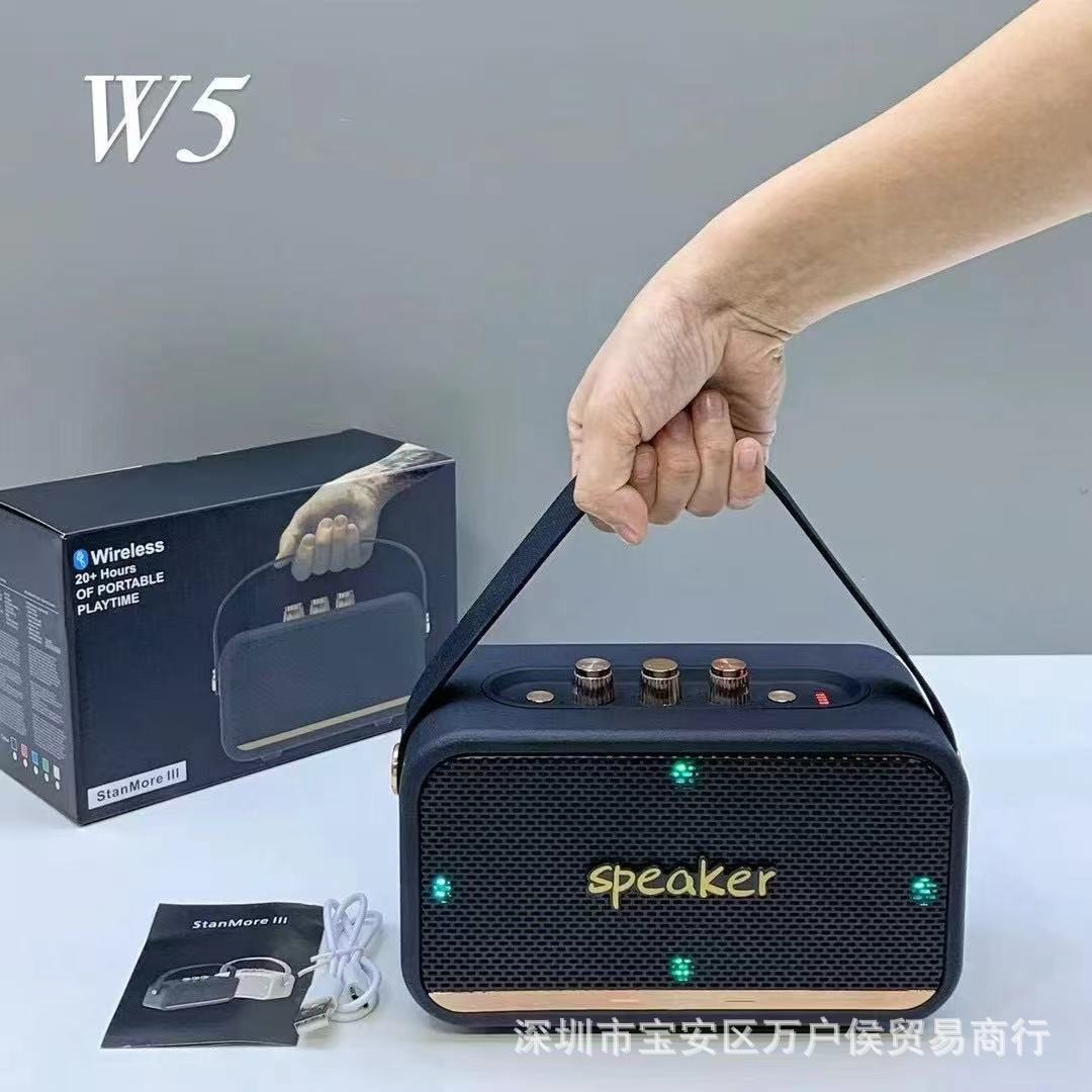 Stanmore Iii Bluetooth Speaker W5 Portable Outdoor Hifi Audiophile-Grade Lightweight Retro Subwoofer Speaker