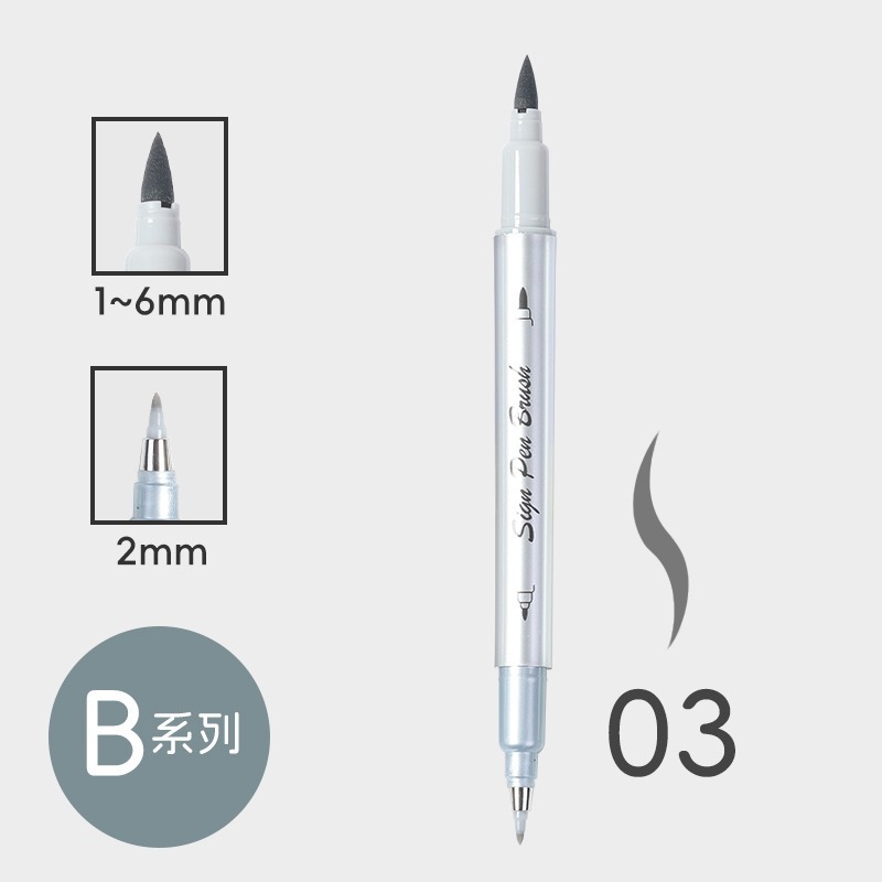 Xiupu Fule Caler Pluma de escala de grises Boceto de boceto en minúsculas de pelo suave Pluma Xiuli Firma Pluma de caligrafía