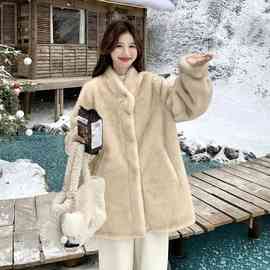 高级感仿水貂毛皮外套女新款毛绒大衣 //2025