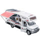 Boy's Large Alloy Travel RV Simulation Model Convertible Bus Open Door Sound and Light Children's Toy Car