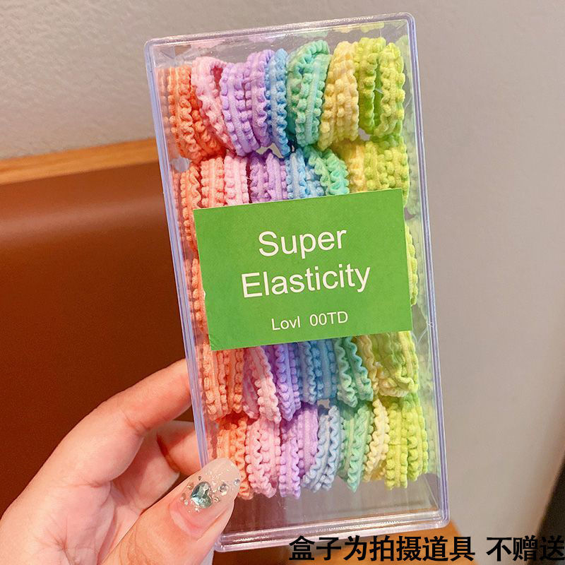 Correas para el cabello de los niños accesorios para el cabello de princesa de alto valor para las niñas pequeñas atar la cuerda para el cabello sin dañar la banda de goma del cabello nueva cuerda para la cabeza de color caramelo