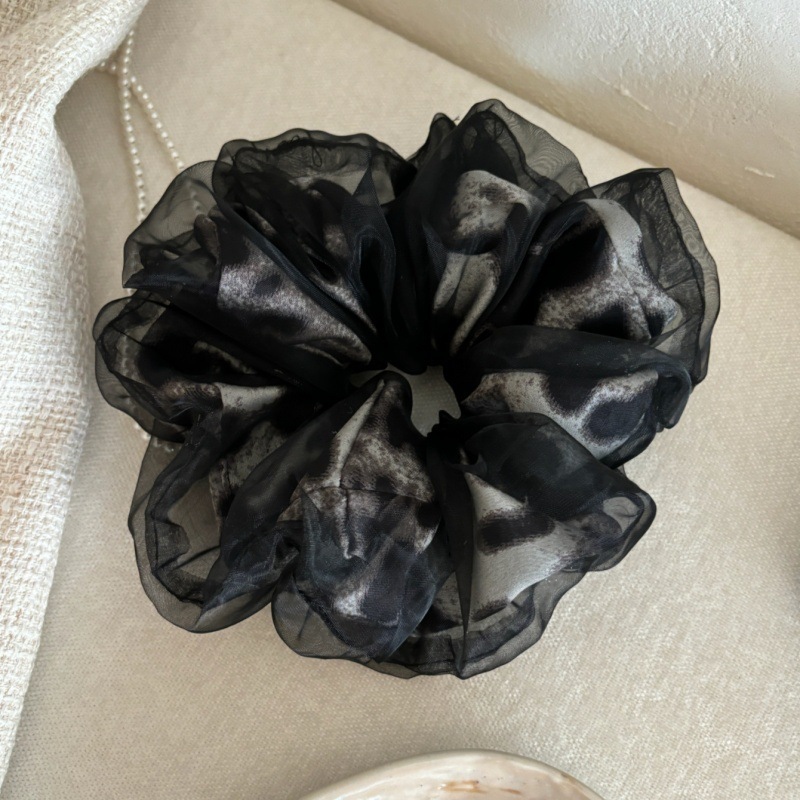 D-90 표범무늬 머리끈 - 회색