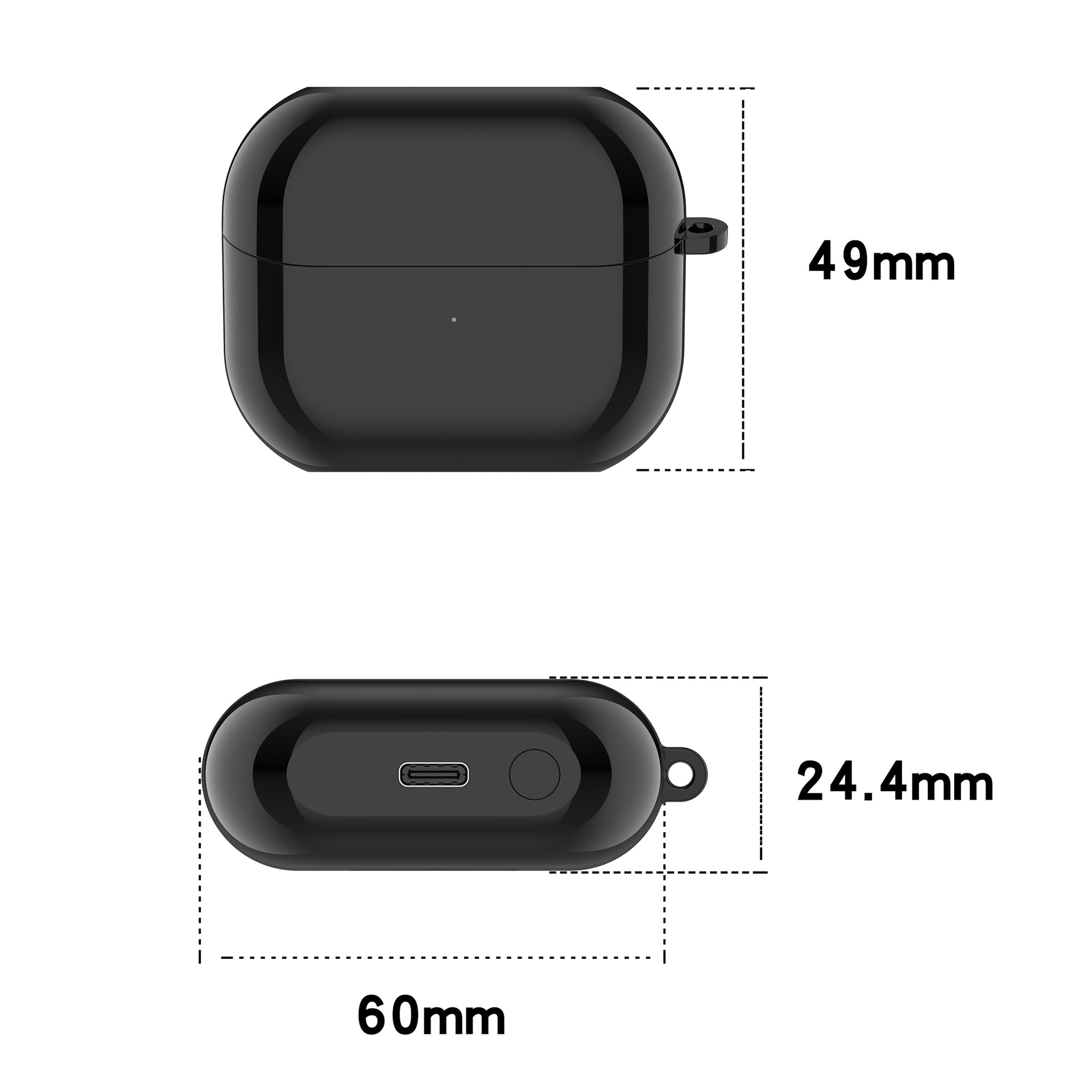 Compatible with Samsung Buds3Pro charging case R630 and Samsung Buds3R530 charging case Specification drawing