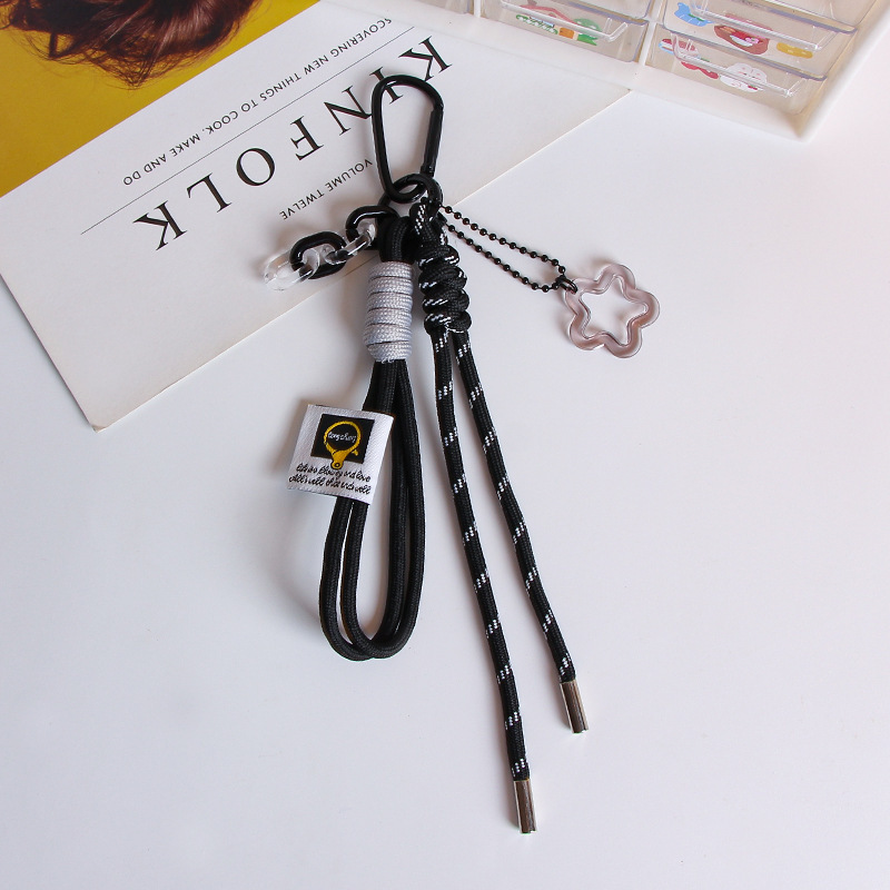 インスタイルカラフルなナイロンロープ編組ロープキーホルダーペンダント miu バッグストラップ携帯電話装飾ハンドロープアクセサリー|undefined