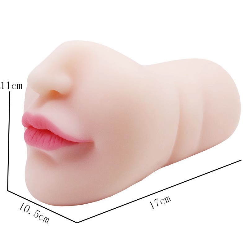 Thomas Single-Channel Manual Masturbator with Realistic Oral Design, TPE Skin-Tone Sleeve — detail image 1