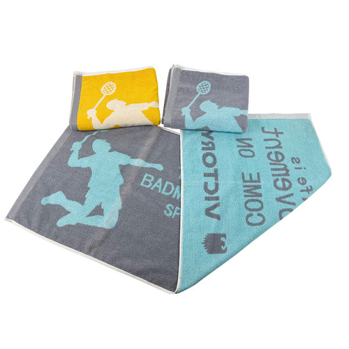 Pure cotton 32-strand yarn-dyed jacquard sports towel 40*100 marathon large towel outdoor sports gift sweat towel