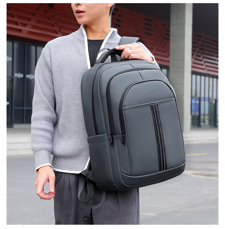 New cross-border large-capacity waterproof backpack, men's high-end 17.3-inch laptop bag, double-shoulder business bag undefined
