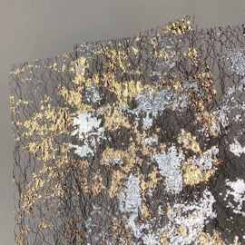 痛包背景纸junk journal 艺术垃圾杂志手账素材装饰金箔银箔网纱