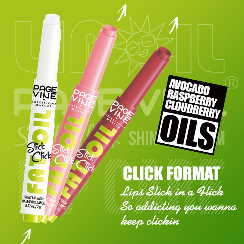 Pagevine Cross-Border Press-On Lipstick Solid Water-Gloss Lip Gloss Mirror Lip Glaze Lip Balm Multi-Color Lip Oil Water-Glossy Moisturizing