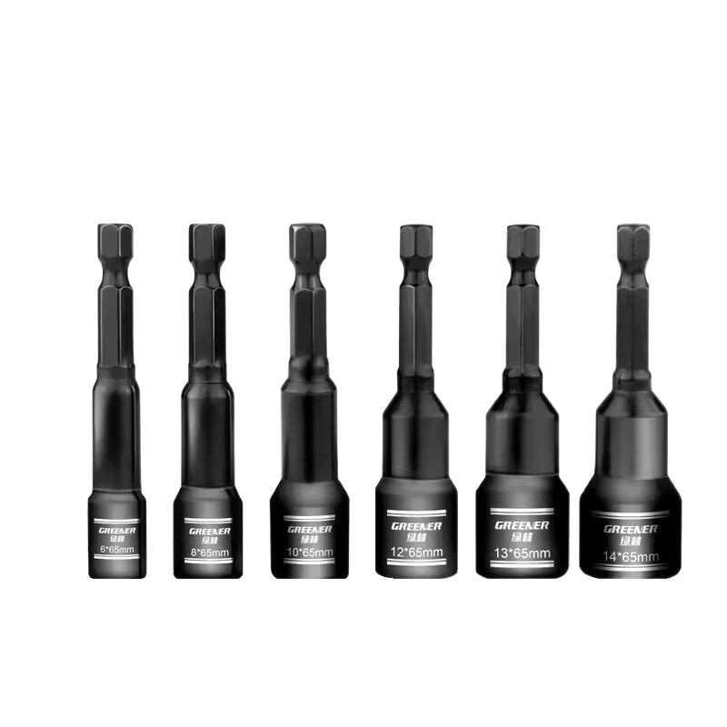 Lvlin llave eléctrica cabeza de manguito 8mm mango hexagonal interno fuerte imán antideslizante autoperqueo perforación eléctrica tornillo de cabeza de aire image 6