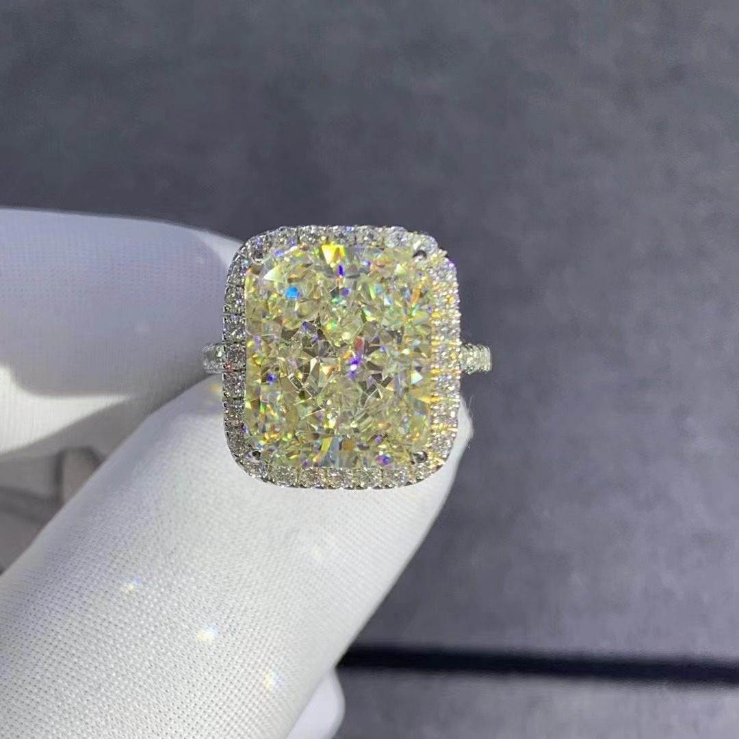 Redean cut Rosa anillo de diamantes de alto carbono con incrustaciones importado 8 quilates VVS nivel D color 3EX Diamante de alto carbono