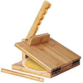 木质压饼器家用饺子皮糍粑青团压饼器正方形厨房实木工具