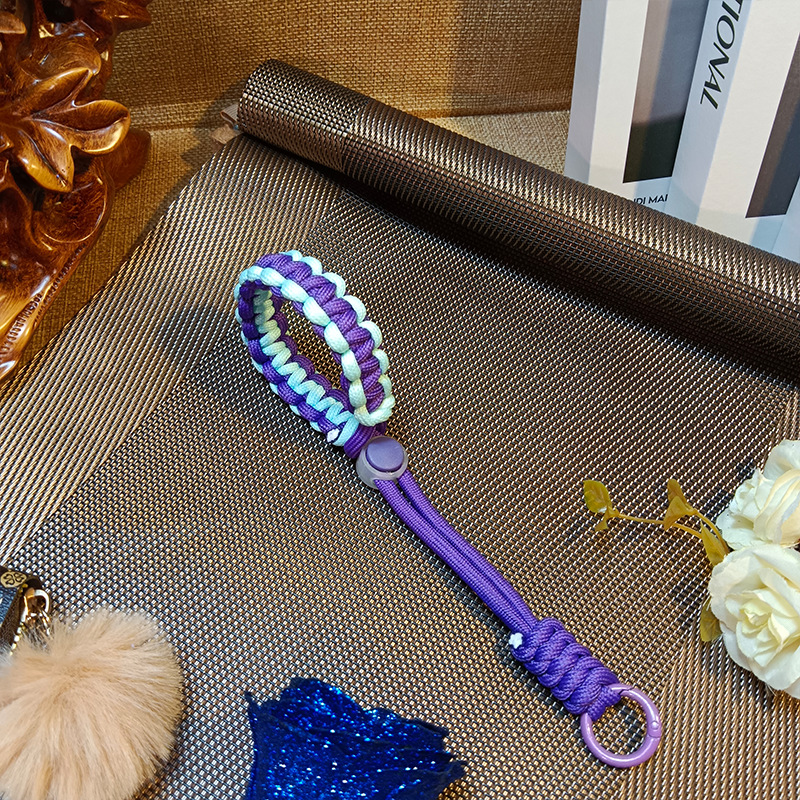 Cordón corto de muñeca hecha a mano de celebridades de Internet, color mezclado innovador, cordón para teléfono móvil anti-pérdida, llave para cámara, cordón para teléfono móvil, tarjeta