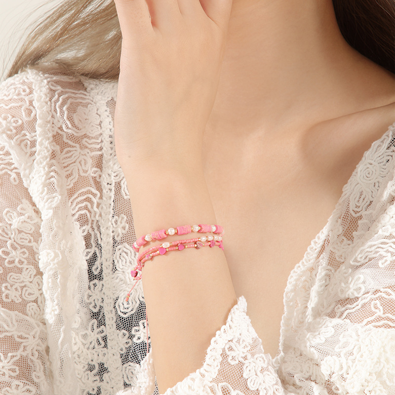 Nike joyería verano nuevo amor hecho a mano pulsera MIYUKI cuentas redondas tejidas pulsera simple para las mujeres image 3
