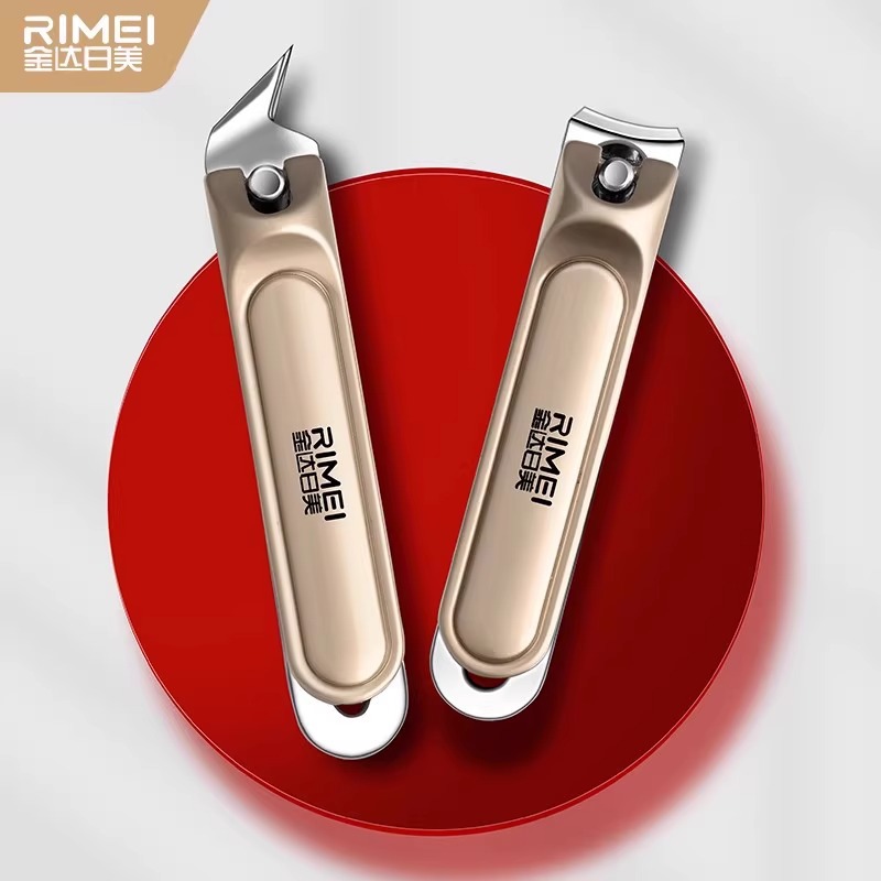 Juego de Jinda Rimeigou oblicuo manicure clipper armadura portátil colgar en stock una sola llave de cortador de uñas