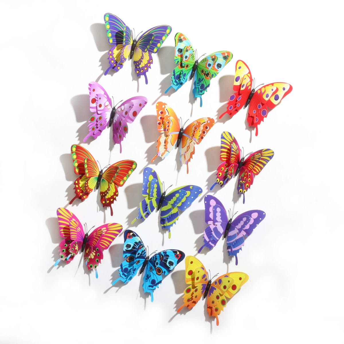 3D Трехмерная двухслойная бабочка 8 см 12 см Цветная бабочка Феникс Вставка Райан Цвет Бабочка