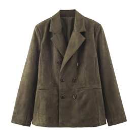 TAOP&ZA早春新款女装时尚休闲双襟休闲西装外套3046446