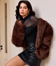 B 49994 Fur Collar Thick Winter Coat �����ë�޴��� ����