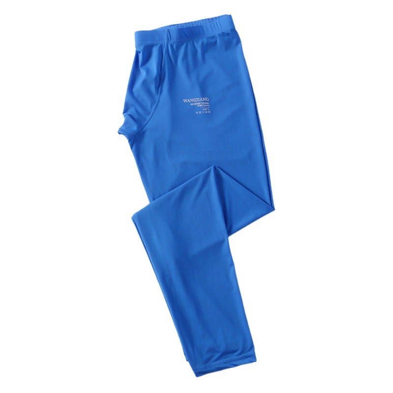 Летние тонкие мужские леггинсы, однотонные узкие эластичные фитнес-брюки, можно носить снаружи шелковистых впитывающих пот брюк оптом