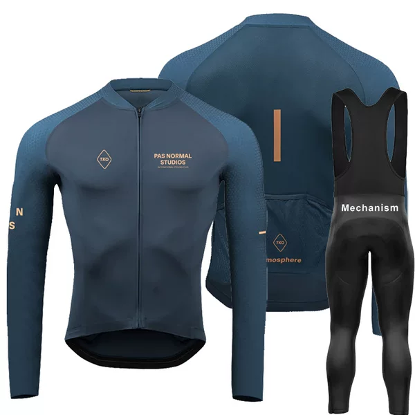 Pas Long-Sleeved Cycling Clothing for Men, Road Racing Clothing, Cycling Clothing Set, Road Bike Quick-Drying and Sweat-Absorbent Clothing