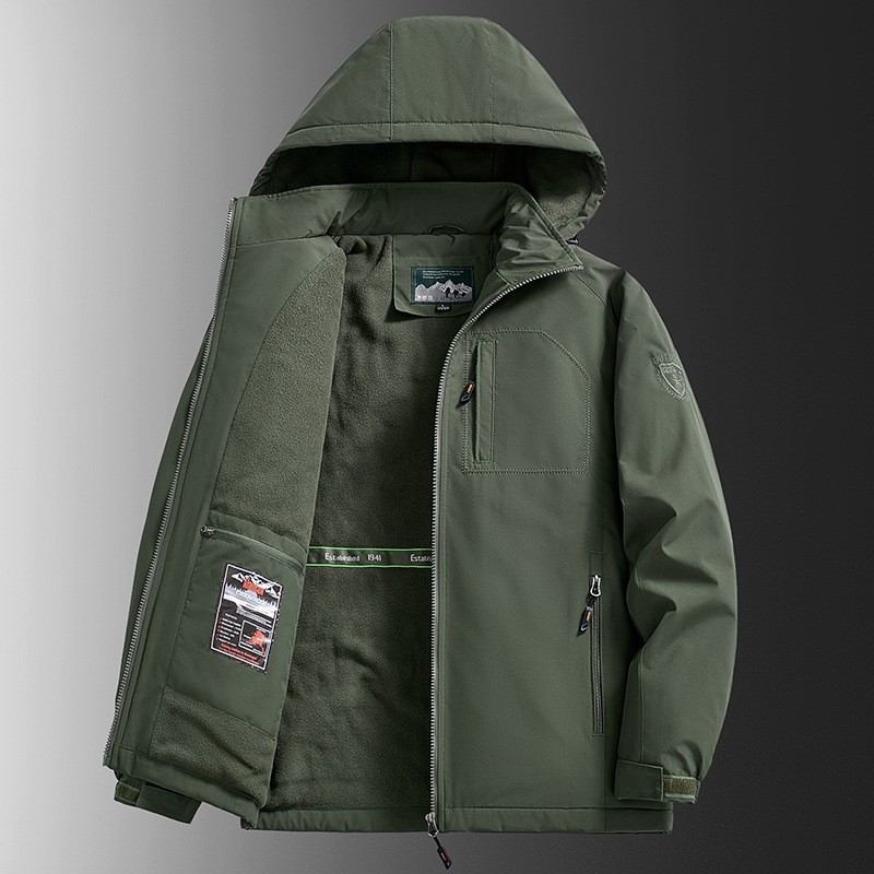 Aliexpress impermeable al aire libre ropa de algodón de lana gruesa chaqueta casual para hombres chaqueta de algodón caliente de tamaño grande para hombres