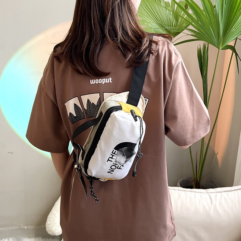 批发潮流新款胸包尼龙便携多用途潮酷腰包青年男女潮牌撞色斜挎包