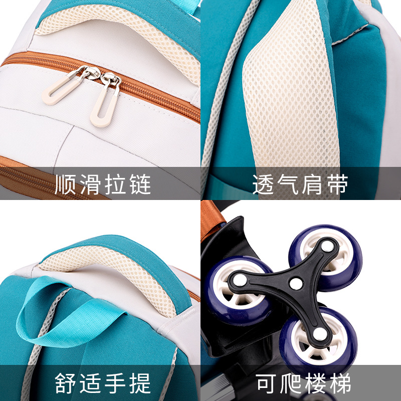 Mochila infantil de pescado natural para estudiantes de primaria grados 1 - 3 - 4 mochila de tirón para subir escaleras mochila de doble propósito al por mayor transfronteriza