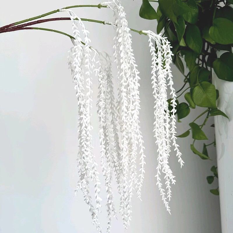Flores artificiales blancas al por mayor para bodas, decoraciones de flores falsas, accesorios para techos de hoteles, flores artificiales blancas para celebraciones de bodas en salones de boda. image 45