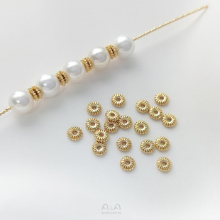 14K����ɫС�r�ջ��yС��Ƭ4mmƽƬ�ֹ�����Ƭdiy����Ʒ���