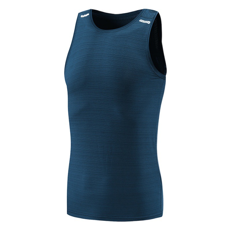 Verano de los hombres de deportes casual entrenamiento chaleco sin mangas de color sólido de secado rápido transpirable fitness top en stock impreso UA