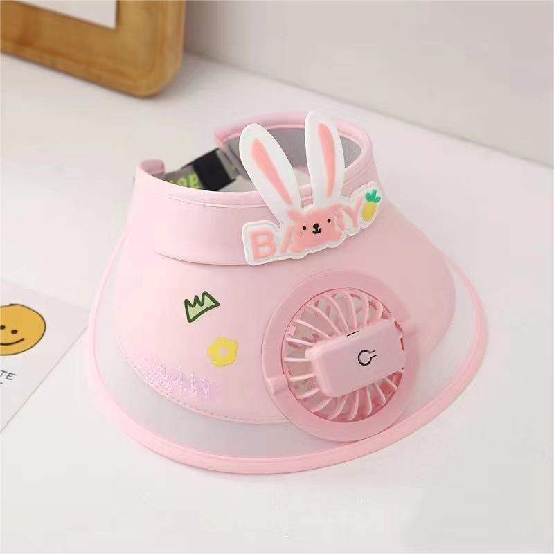 ネザファンハット子供用ベビーかわいい日よけ帽子日焼け止め帽子夏薄い空のシルクハット充電式日よけ帽子|undefined