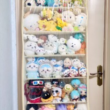 门后家居鞋子娃娃收纳全封闭拉锁透明居家公仔布偶玩偶挂袋可包邮