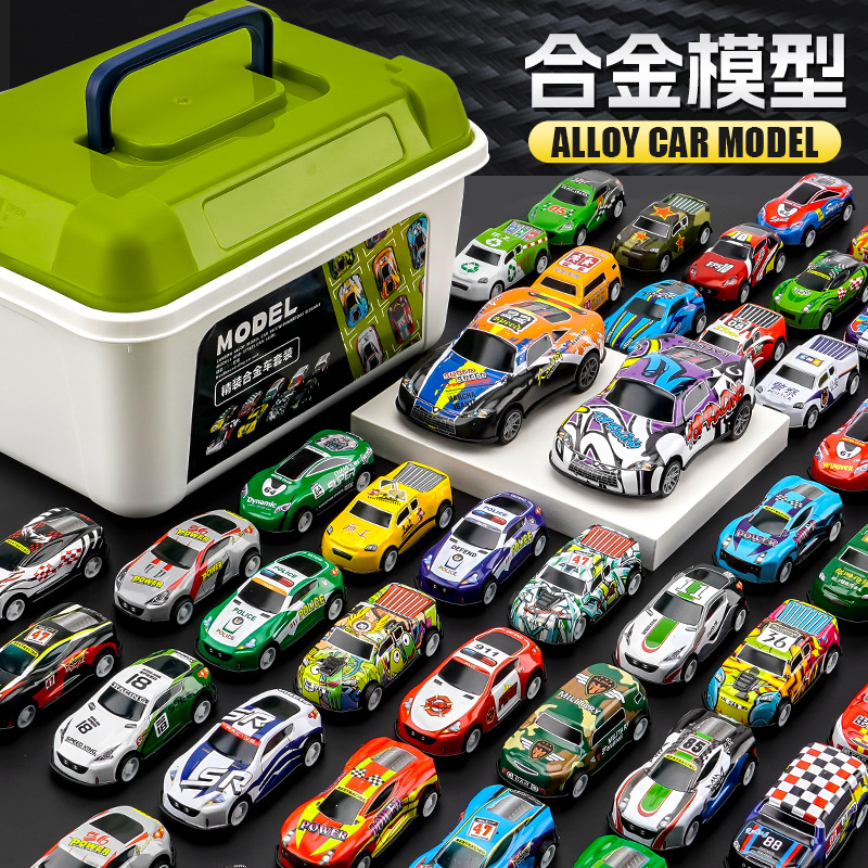 Coche de juguete de aleación con retroceso para niños, modelo de coche de carreras realista, mini coche de juguete de 6.8 cm.