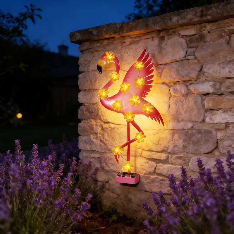 Cross-Border Iron Art Flamingo Solar Outdoor Light, Courtyard Garden Ambiance Decorative Light, Exterior Wall Light Cross-Border Iron Art Flamingo Solar Outdoor Light, Courtyard Garden Ambiance Decorative Light, Exterior Wall Light