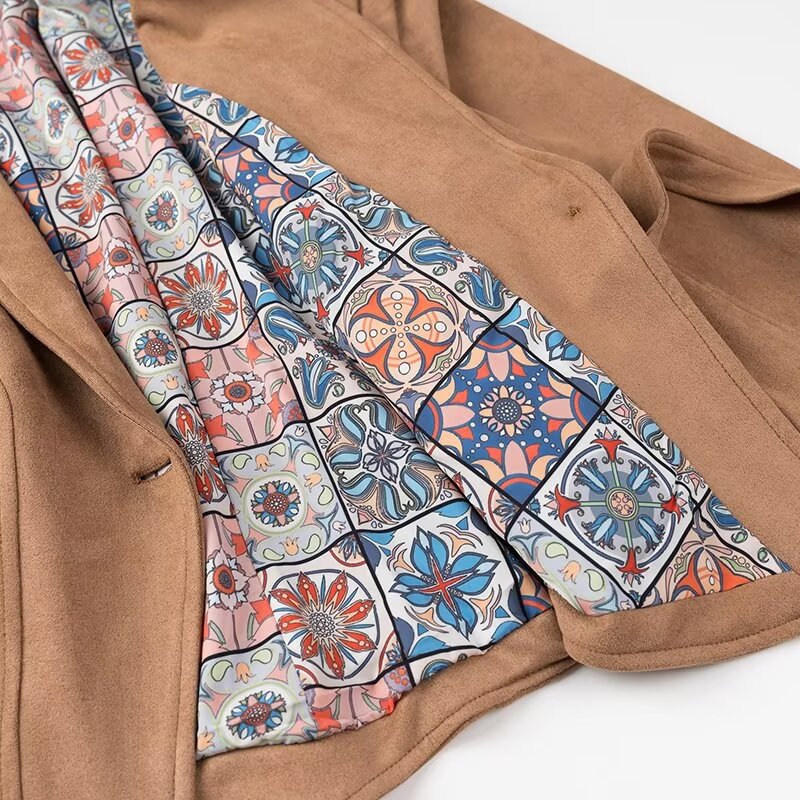 Women's 2024 Autumn/Winter New Street Fashion Waist Strap Jacket Coat_voghion.com