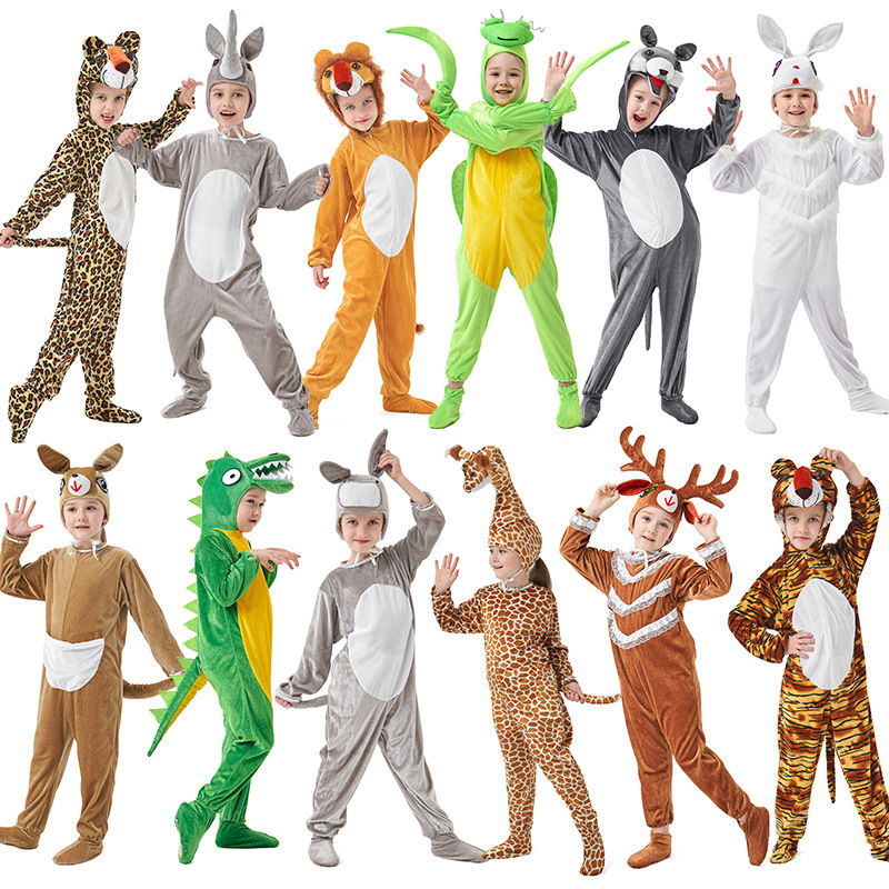 A variety of children's men's and women's cos animal jumpsuits children's day stage performance clothes animal party role-playing clothes
