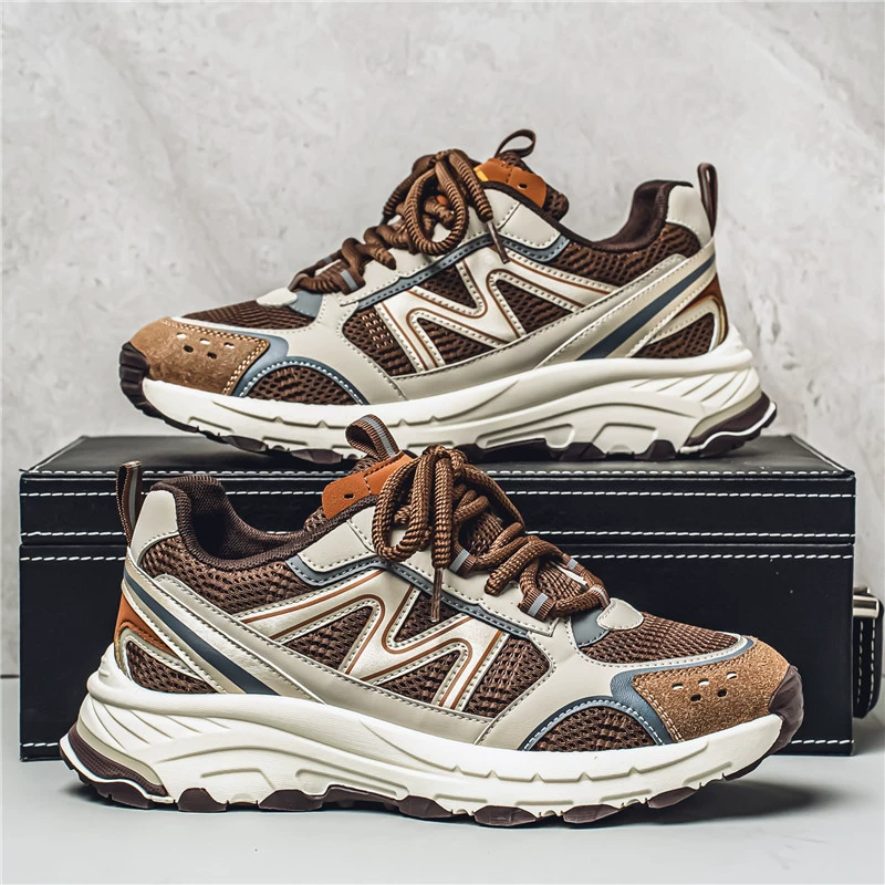 Мужские кроссовки 2025 года: осенние, дышащие, сетчатые, для стримов, в стиле Dad Shoes, студенческие, трендовые, винтажные, рабочие