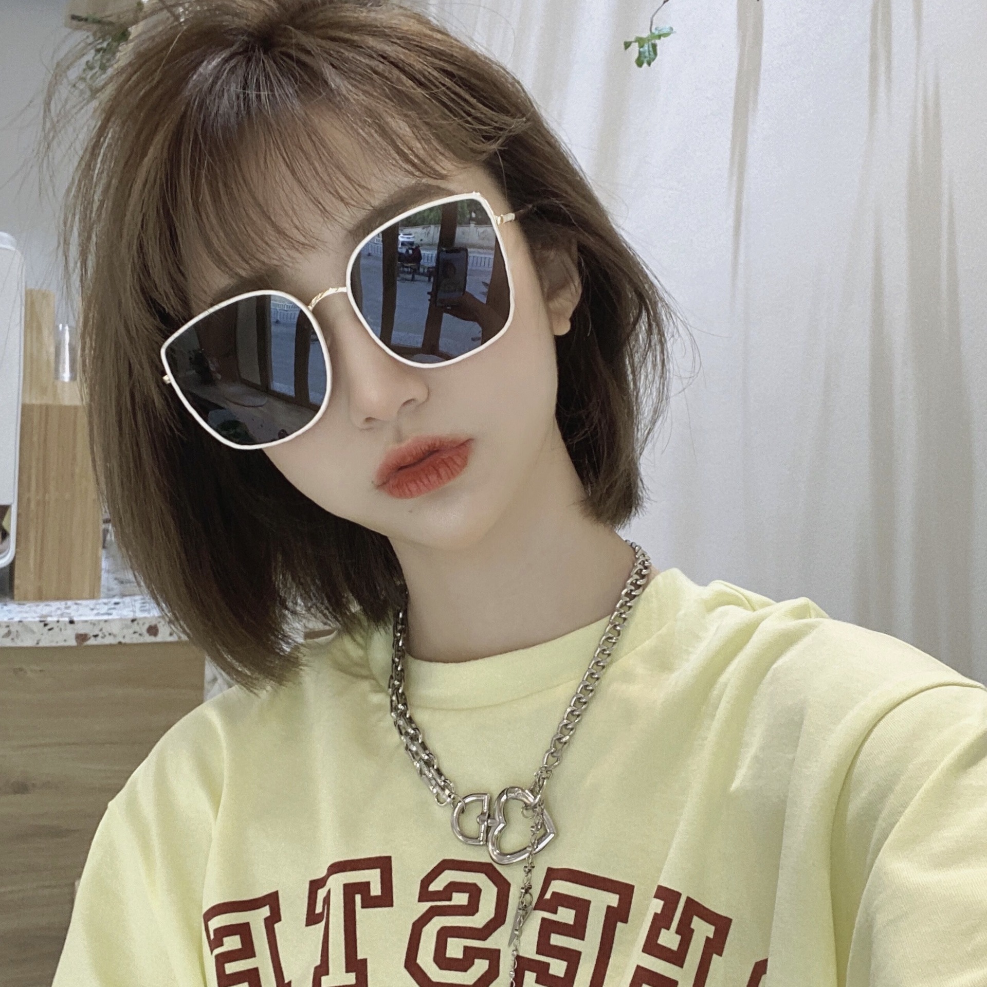 Ins sunglasses ladies Korean version of...