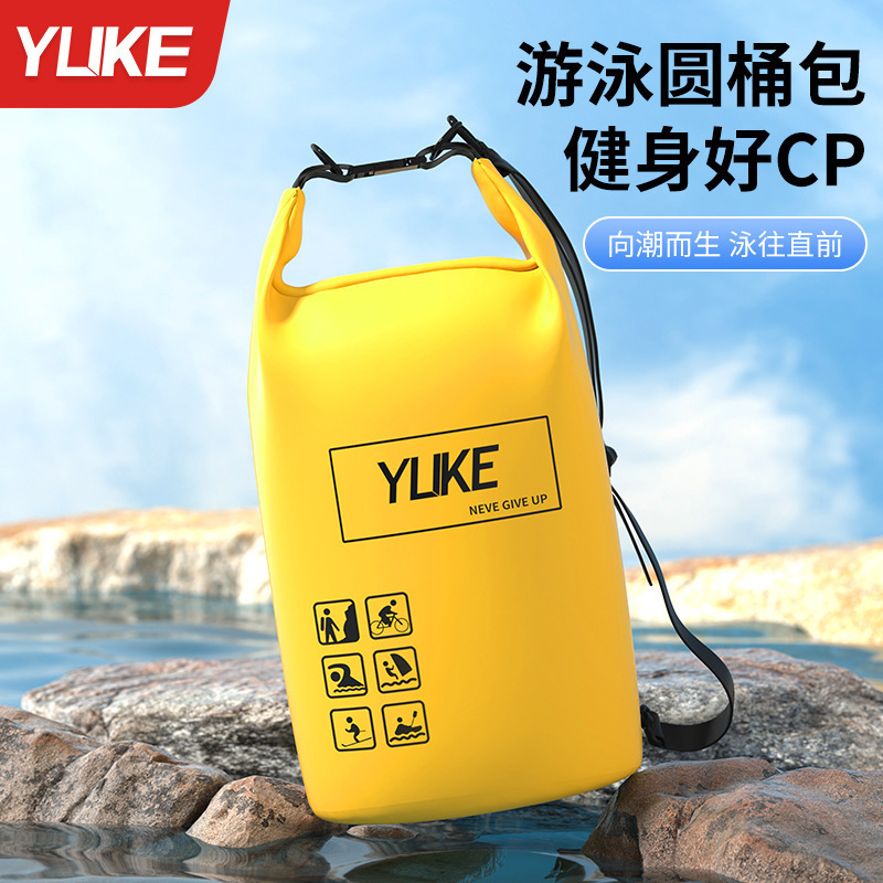 Swimming Waterproof Bucket Bag Outdoor Snorkeling Storage Bag for Men and Women Beach Travel Drifting Large Capacity Portable Backpack
