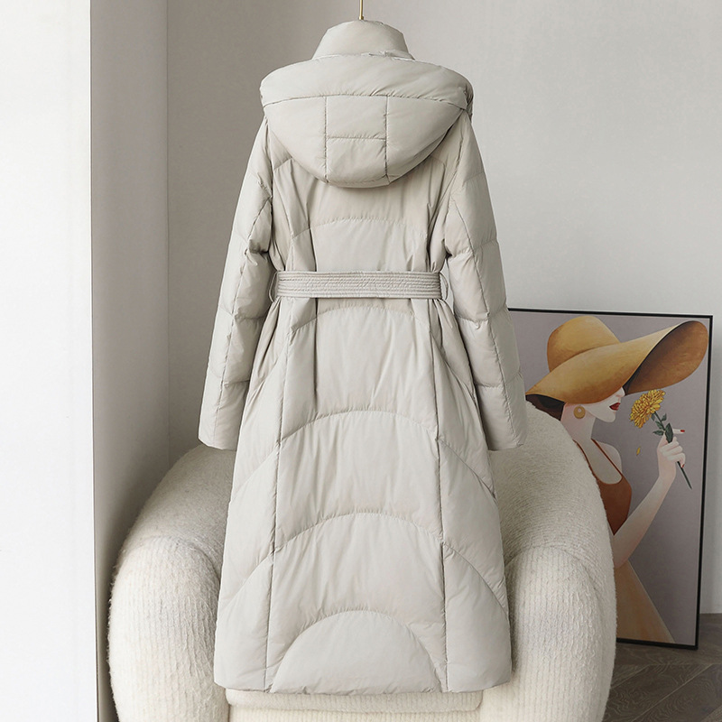 Women's Clothing Down jacket for women winter 2024 new high end Pinghu white duck down long white duck down warm women's clothing wholesale_voghion.com