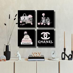 Art HD Decorative Painting Quadruple Perfume Bag High-heeled Shoes Mural Hotel Home Homestay Background Wall Hanging Painting